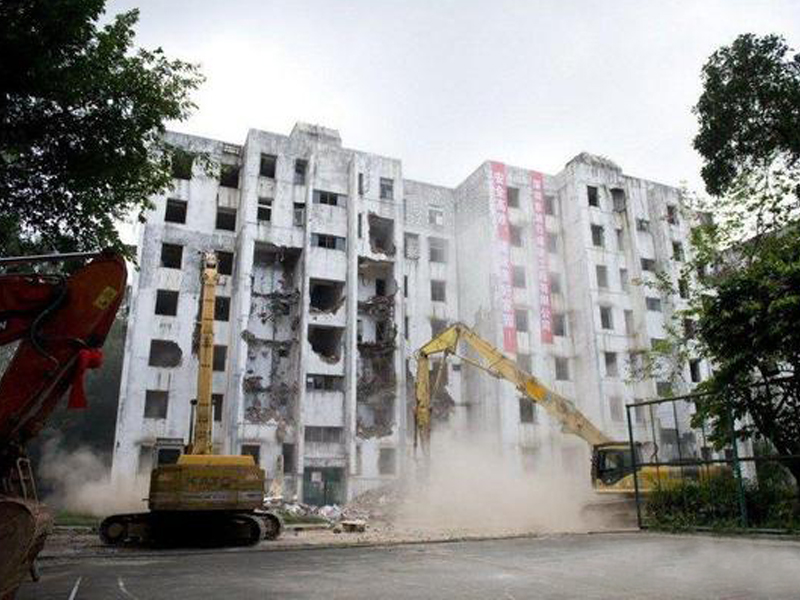 使用海沙的建筑物，墻體受損嚴(yán)重