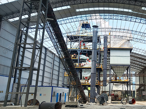 石粉料不用水洗砂，上套干法制砂樓